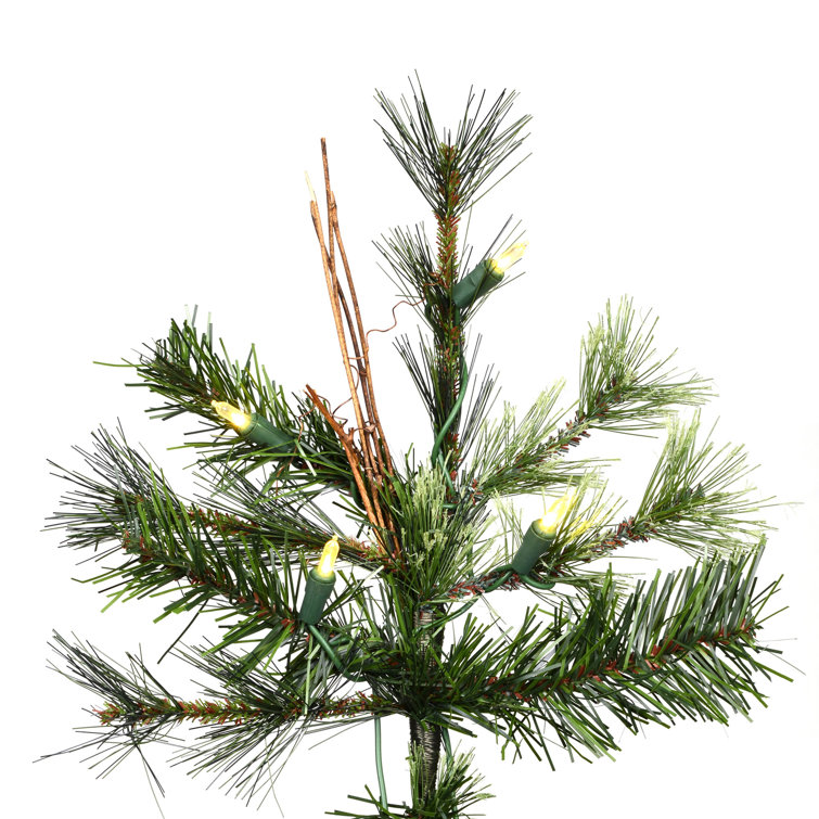 Vickerman Mixed Country Slim 7.5' Pine Artificial Christmas Tree with